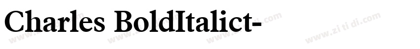 Charles BoldItalict字体转换